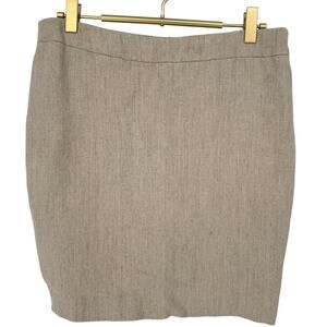 Vintage 90s Giuditta Biandini Linen Blend Mini Skirt Neutral Italy 40